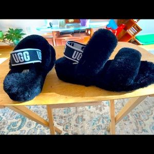 Furry UGG sandals, super cute and comfy!